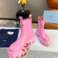 PD MONOLITH BRUSHED LEATHER BOOTIES PINK