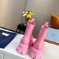 PD MONOLITH BRUSHED LEATHER BOOTIES PINK