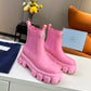 PD MONOLITH BRUSHED LEATHER BOOTIES PINK