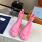 PD MONOLITH BRUSHED LEATHER BOOTIES PINK