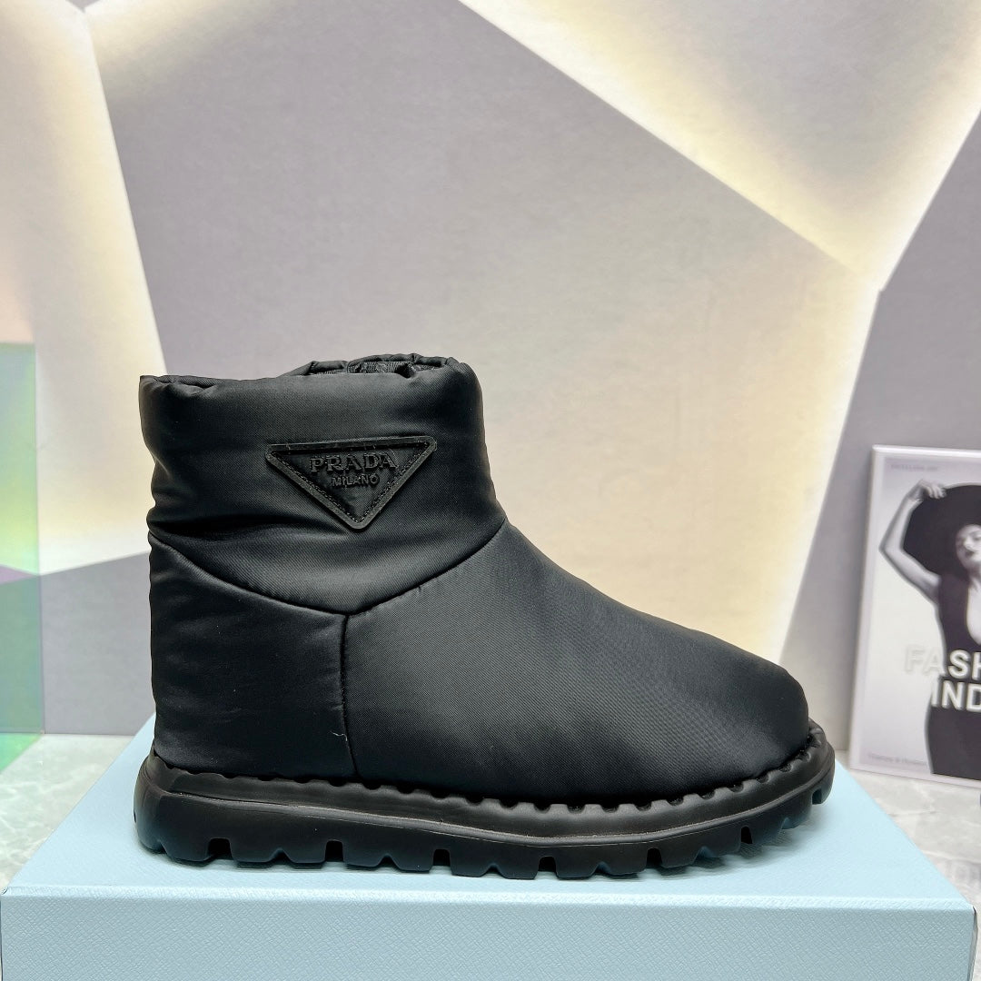 PD NYLON FABRIC BOOTIES BLACK 1T259N 3LGO F0002 F 020