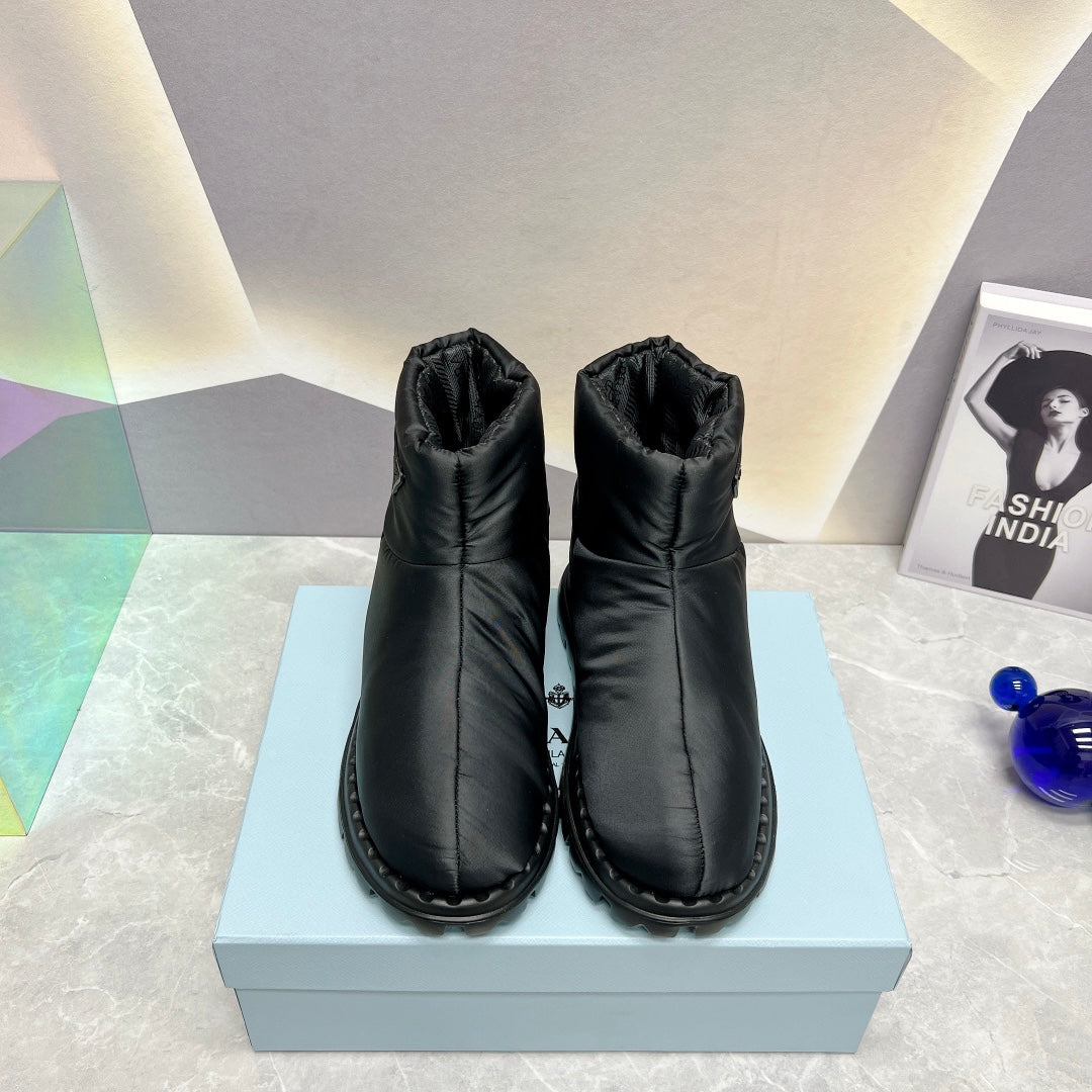 PD NYLON FABRIC BOOTIES BLACK 1T259N 3LGO F0002 F 020