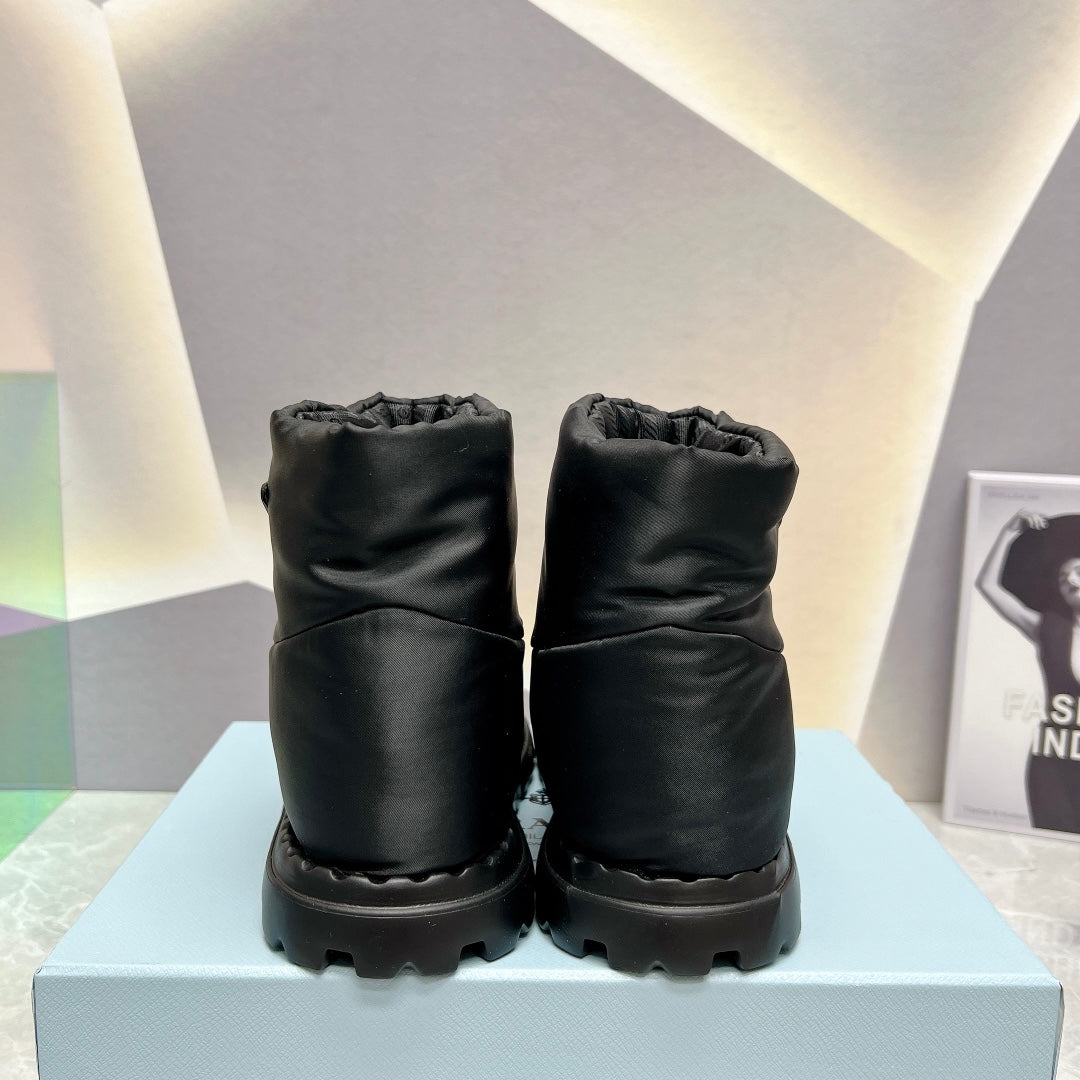 PD NYLON FABRIC BOOTIES BLACK 1T259N 3LGO F0002 F 020