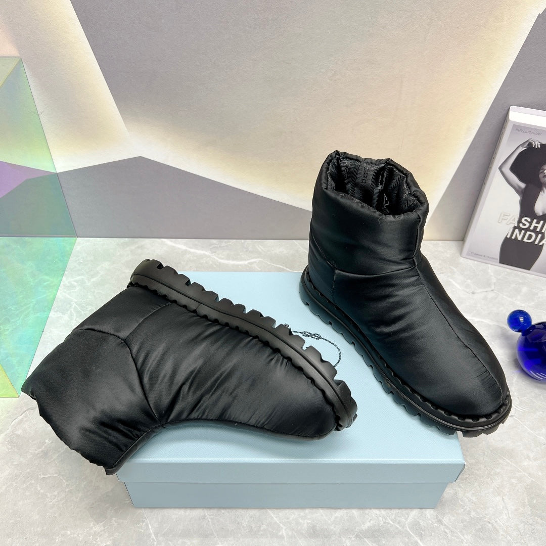 PD NYLON FABRIC BOOTIES BLACK 1T259N 3LGO F0002 F 020