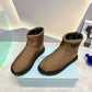 PD NYLON FABRIC BOOTIES BROWN