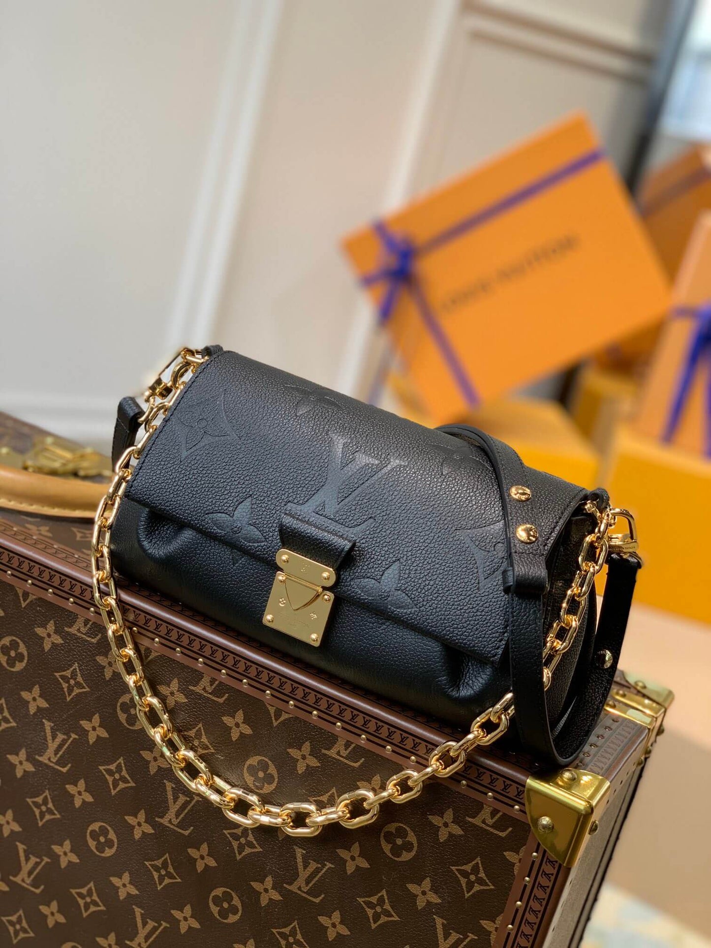 M45813 Favorite Monogram 24cm black TOURTERELLE / CRÈME