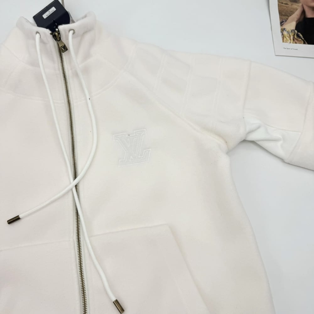LV QUILTED TEXTURED WOOL BLOUSON MILKY WHITE 1AGJXG