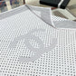 CC POLKA DOT PATTERN SILK SCARF IN WHITE 90CM