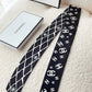 CC SILK CC SLIM BANDEAU SCARF BLACK 120CM