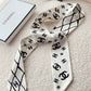 CC SILK CC SLIM BANDEAU SCARF WHITE 120CM