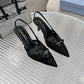 PR MESH FABRIC SLINGBACK PUMPS BLACK 1I891N 099 F0002 F 075