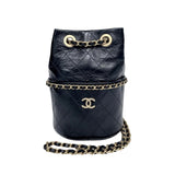 CC   MINI BUCKET BAG BLACK 15CM