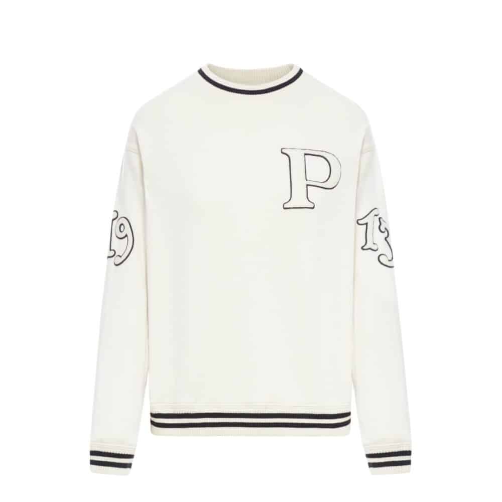 PR SWEATSHIRT WITH LOGO IN WHITE 134709SOOO1509