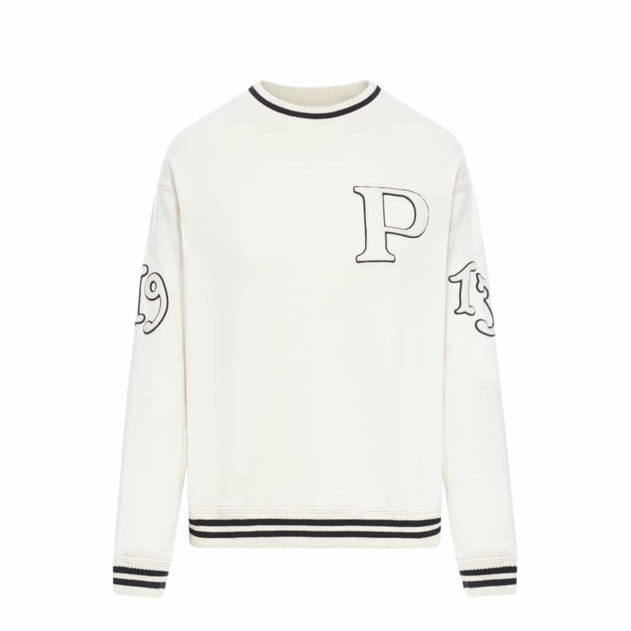 PR SWEATSHIRT WITH LOGO IN WHITE 134709SOOO1509