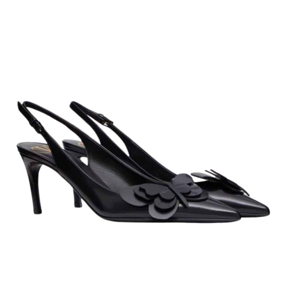 VO GARAVANI PAPIER PHALÈNE SLINGBACK PUMPS BLACK