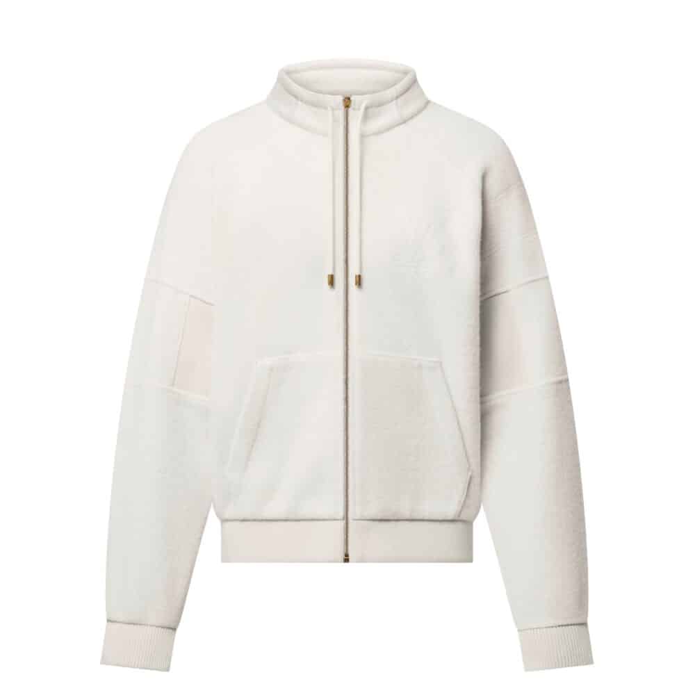 LV QUILTED TEXTURED WOOL BLOUSON MILKY WHITE 1AGJXG