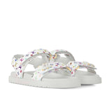 LV X MURAKAMI LV SUNSET FLAT COMFORT SANDAL WHITE 1AGXEQ