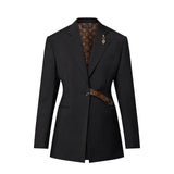 LV MONOGRAM BELT BLAZER BLACK 1AGNP3
