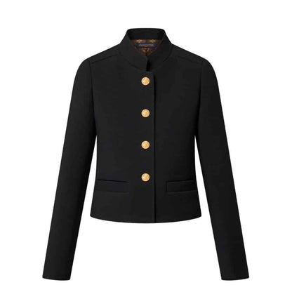 LV LV BUTTON OFFICER JACKET BLACK 1AGOKI