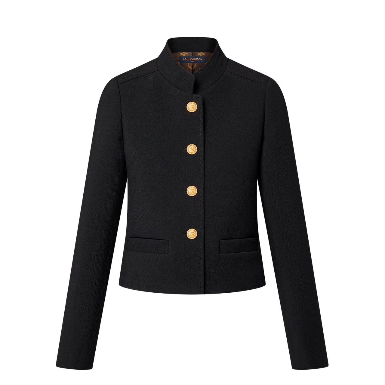 LV LV BUTTON OFFICER JACKET BLACK 1AGOKI