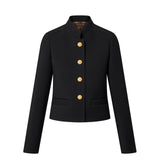 LV LV BUTTON OFFICER JACKET BLACK 1AGOKI