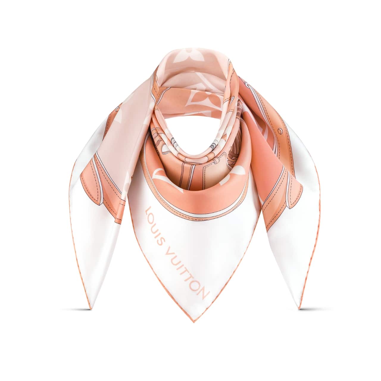 LV MONOGRAM GRADIENT SQUARE SCARF IN BRUME 90CM M76776