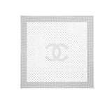 CC POLKA DOT PATTERN SILK SCARF IN WHITE 90CM