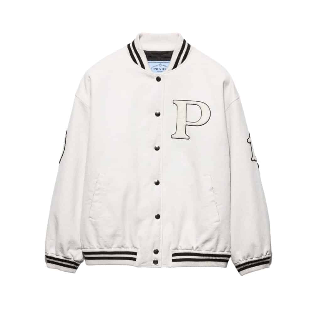 PR CANVAS BOMBER JACKET WITH PATCHES WHITE 292230 152I F0304 S OOO