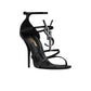 YSL CASSANDRA SANDALS IN ALL BLACK 6301090NPVV1000