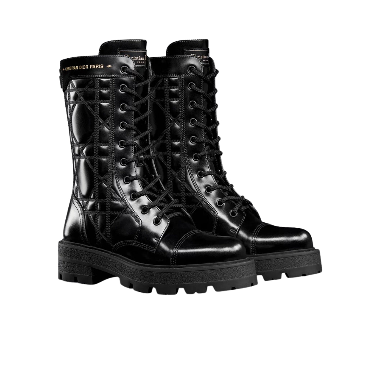 DD D UNIT ANKLE BOOT QUILTED CANNAGE CALFSKIN BLACK KCI995CQC S900