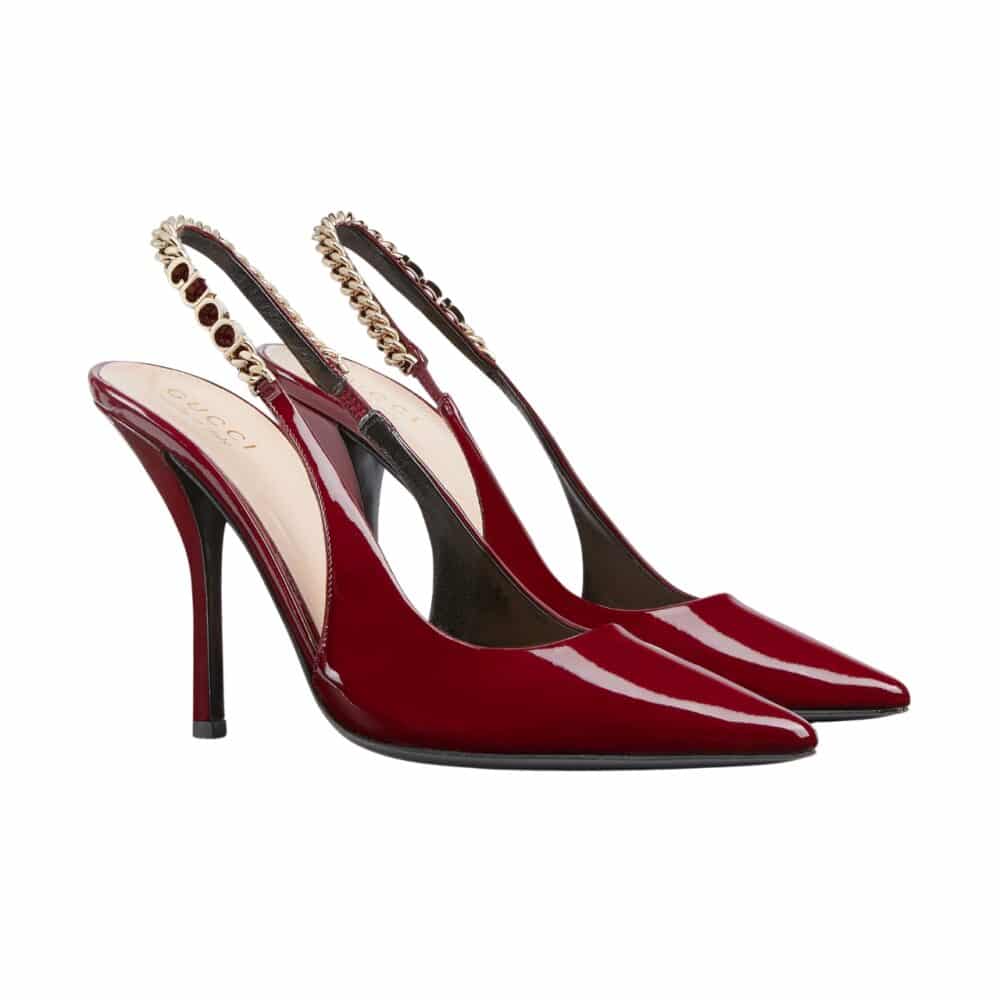 GG SIGNORIA SLINGBACK PUMP IN ROSSO ANCORA RED 783821 BNC80 6207