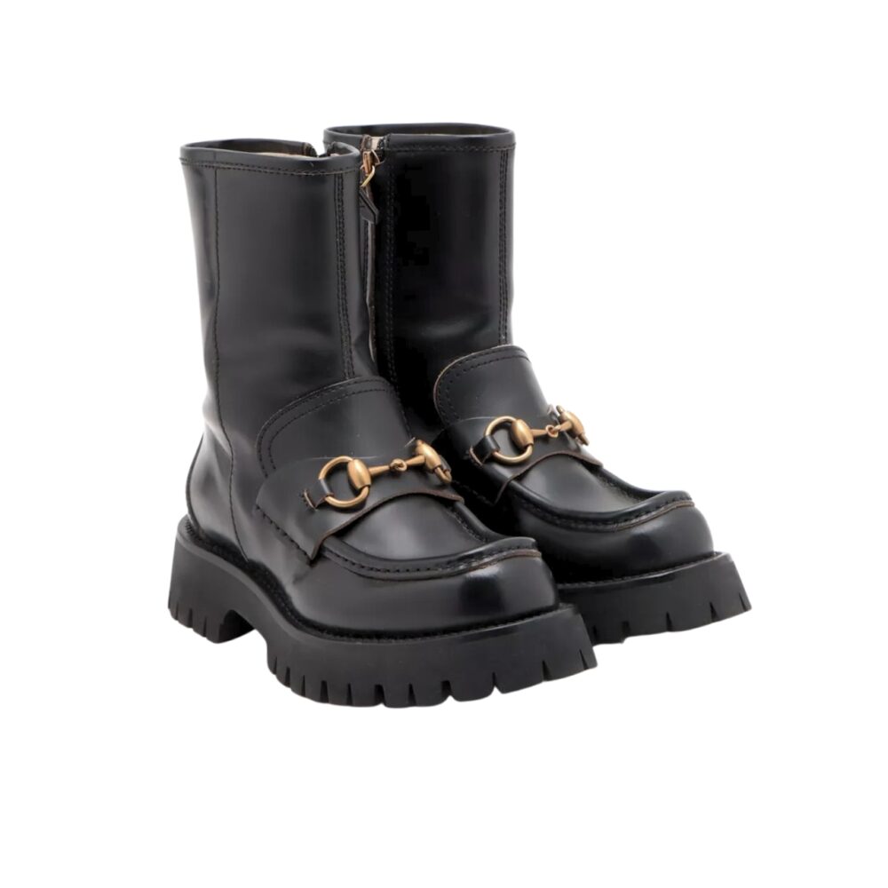 GG HORSEBIT ANKLE BOOTS LEATHER BLACK