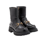 GG HORSEBIT ANKLE BOOTS LEATHER BLACK