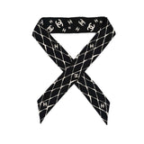 CC SILK CC SLIM BANDEAU SCARF BLACK 120CM