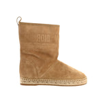DD CALFSKIN SUEDE SHEARLING GRANVILLE ESPADRILLE BOOTS NATURAL