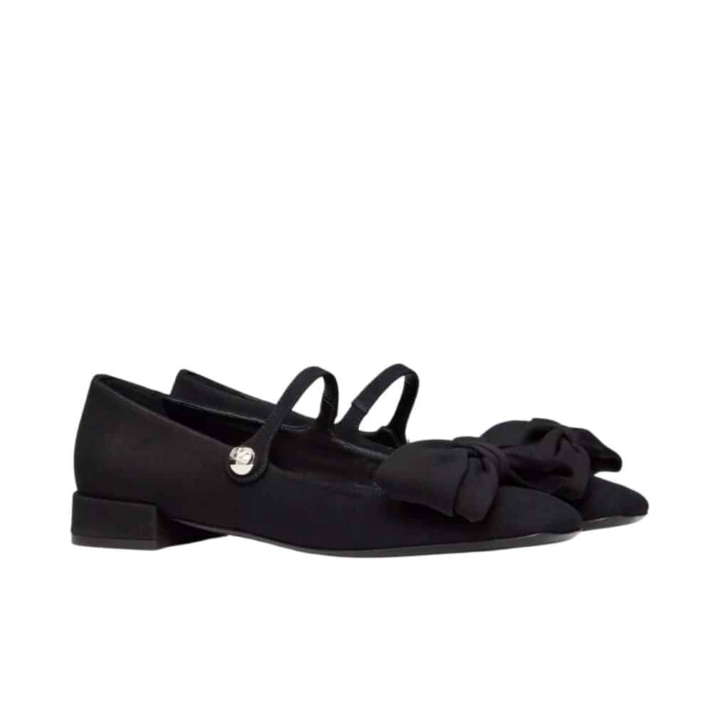 VO GARAVANI BOWJANE MARY JANE BALLERINA IN BLACK 5W0S0KI3JIV 0NO