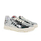 GG WOMEN'S RE WEB SNEAKER SILVER 825961 FAD56 8144