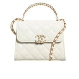 CC CLUTCH BAG WITH CHAIN IN WHITE 15CM AP3237 B10307 10601