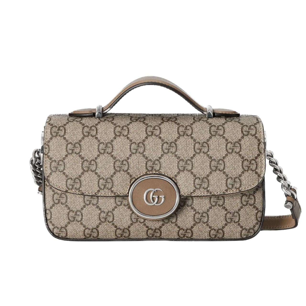 GG PETITE GG MINI SHOULDER BAG BEIGE 21CM 739722 FACJP 9769