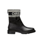 DD D MAJOR ANKLE BOOT FABRIC AND CALFSKIN WHITE AND BLACK