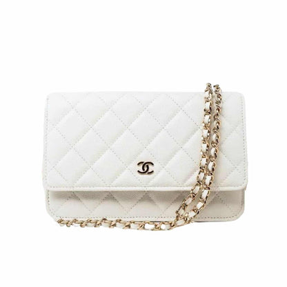 CC WALLET ON CHAIN WOC WHITE 19CM