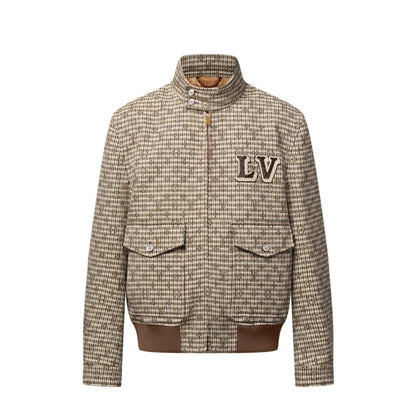 LV MONOGRAM WOOL HARRINGTON BLOUSON BEIGE 1AGIP6