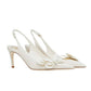 VO GARAVANI PAPIER PHALÈNE SLINGBACK PUMPS WHITE
