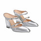 GG WOMEN'S WEDGE MULE SILVER
