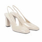 PR PATENT LEATHER SLINGBACK PUMPS IVORY 1I838N 069 F0304 F 085