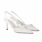 PR MESH FABRIC SLINGBACK PUMPS WHITE 1I891N 099 F0009 F 075