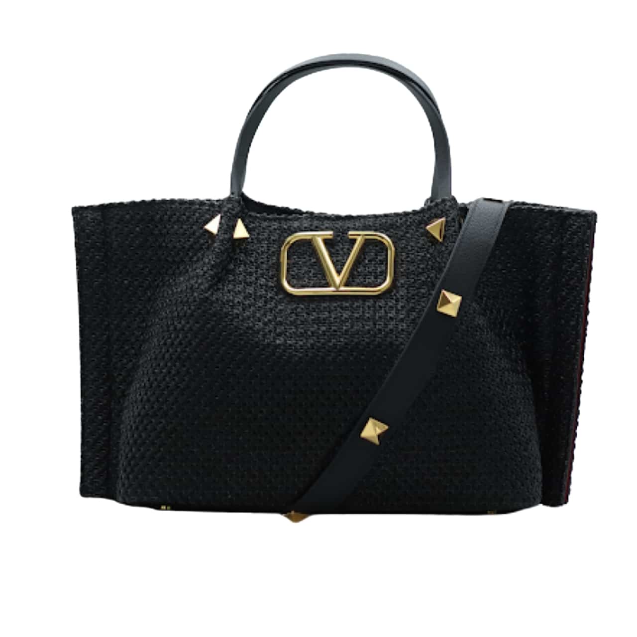 VO GARAVANI MEDIUM STRAW SUMMER TOTE BLACK 35CM