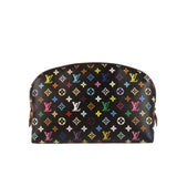 LV X MURAKAMI COSMETIC POUCH PM MONOGRAM BLACK 19CM