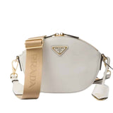 PR LEATHER MINI SHOULDER BAG WHITE 21CM