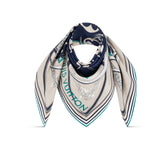 LV ULTIMATE MONOGRAM SCARF IN MARINE BLUE 90CM M77776